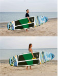 SUPLİMANI Supboard Paddle Board Şişme Sörf Tahtası Tam Set Sup Board Greenery 350x89x15