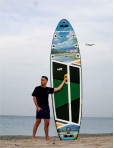 SUPLİMANI Supboard Paddle Board Şişme Sörf Tahtası Tam Set Sup Board Greenery 350x89x15