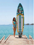 SUPLİMANI Supboard Paddle Board Şişme Sörf Tahtası Tam Set Sup Board Mojito Green 350x81x15