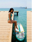 SUPLİMANI Supboard Paddle Board Şişme Sörf Tahtası Tam Set Sup Board Mojito Green 350x81x15